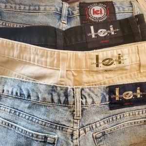 4 pairs of LEI jean shorts size juniors 3